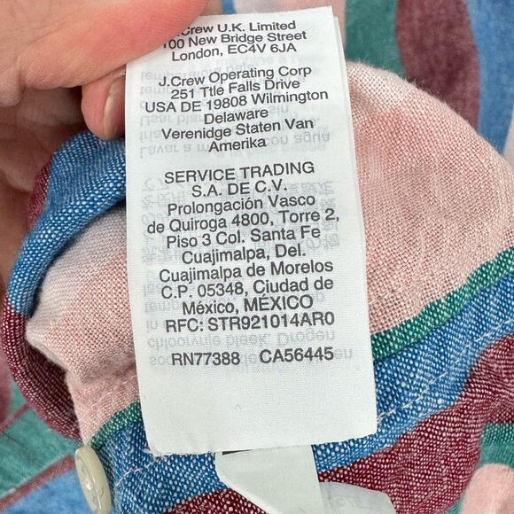 Madewell Central‎ Linen Button Down Shirtdress in Flagstaff Stripe XS - Picture 7 of 8